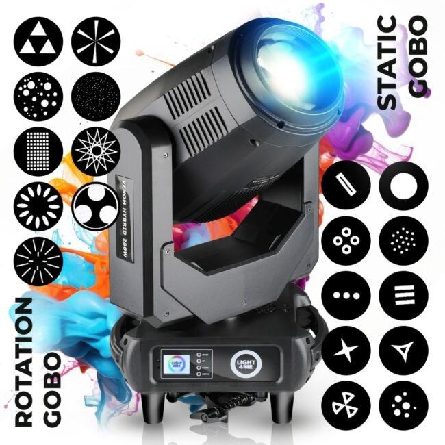 Venom Hybrid 280W bevægelig hybrid-lyshoved - gobo-effekter