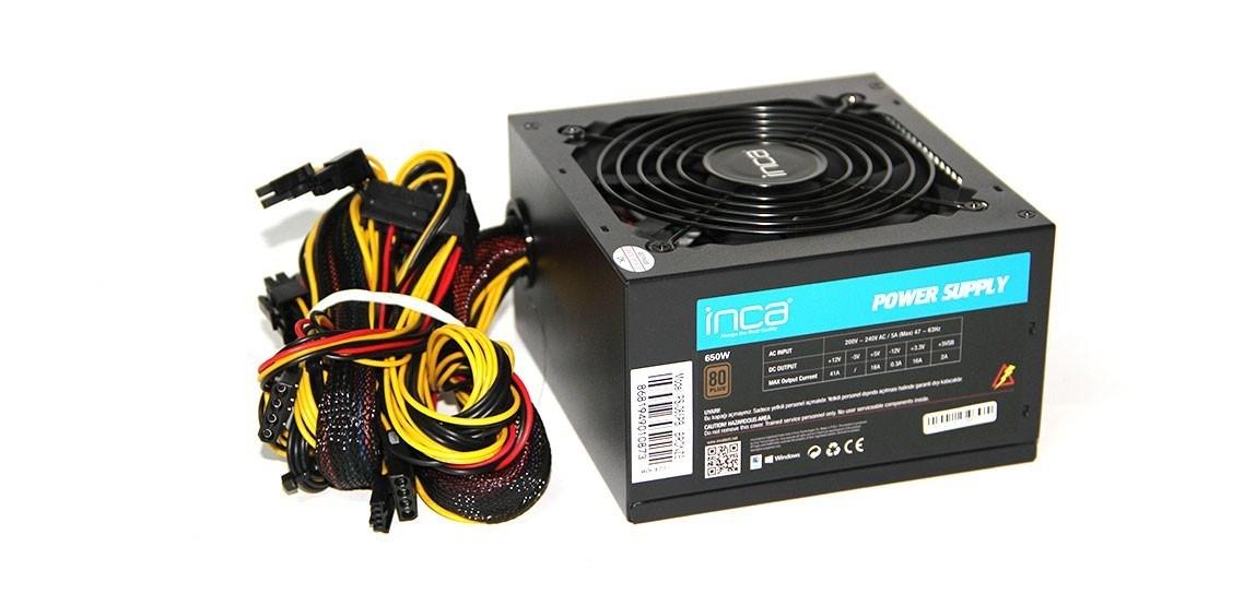 Inca IPS-065PB ATX strømforsyning 650 W - 20+4 pin, sort