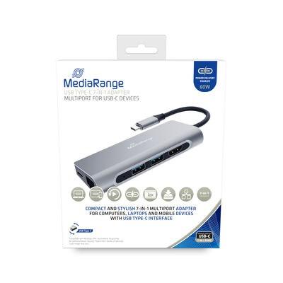 MediaRange MRCS510 dockingstation USB 3.2 Gen 1 (3.1 Gen 1) Type-C Sølv