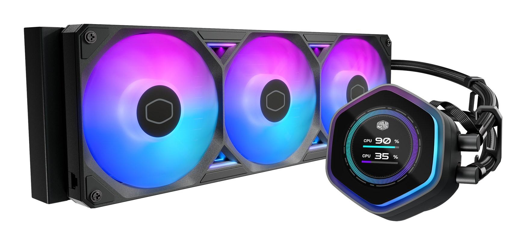 Cooler Master MasterLiquid Atmos II 360 LCD - sort AIO CPU-vandkøler, 3x120 mm billede