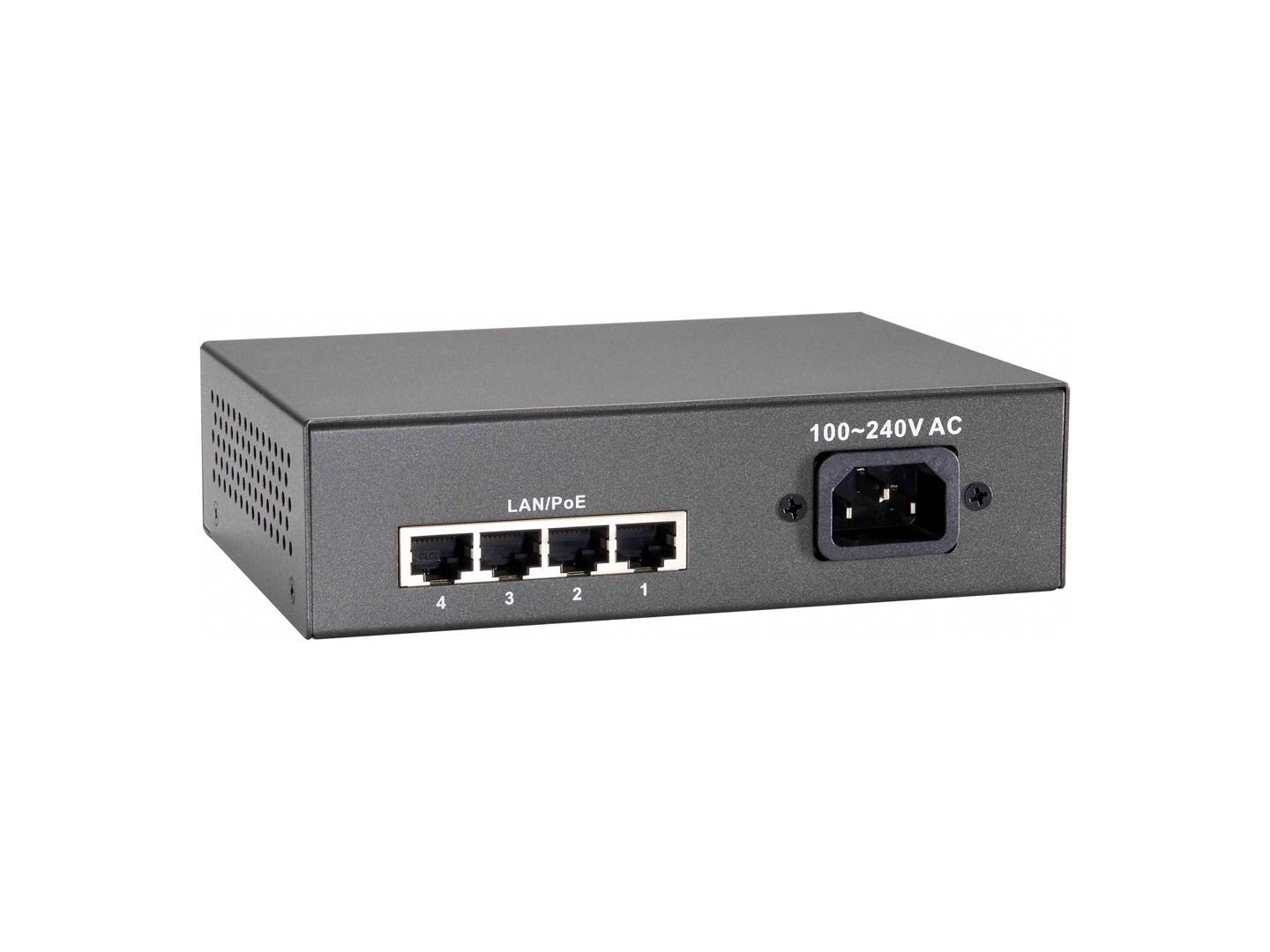 LevelOne FEP-0511 - 5-port Fast Ethernet PoE+ switch (65 W, 4 PoE-porte) billede