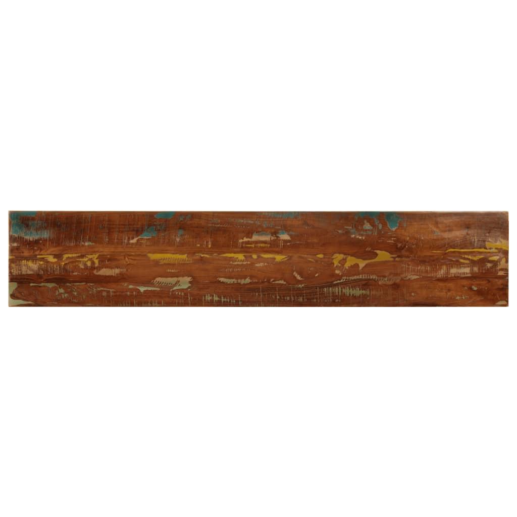 Bordplade 140x40x2,5 cm rektangulær massivt genbrugstræ