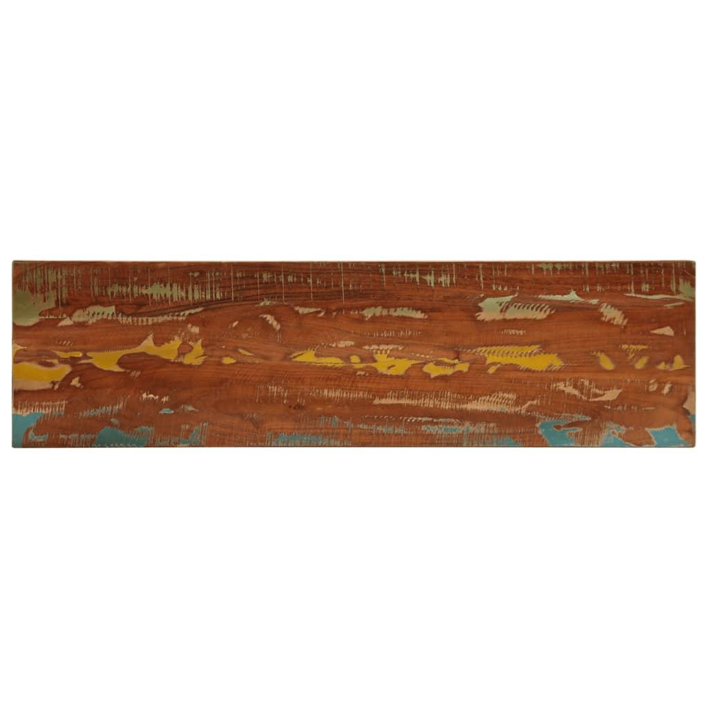 Bordplade 100x40x3,8 cm rektangulær massivt genbrugstræ