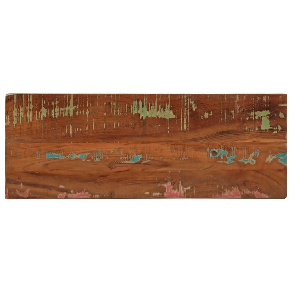 Bordplade 90x40x3,8 cm rektangulær massivt genbrugstræ