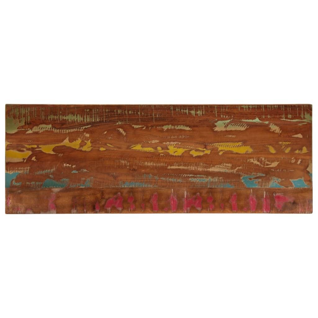 Bordplade 140x50x2,5 cm rektangulær massivt genbrugstræ