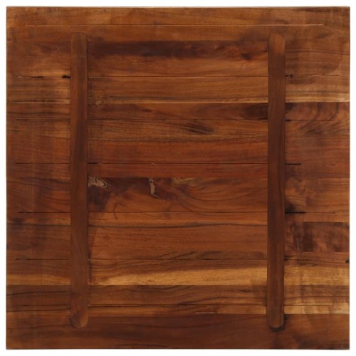 Bordplade 70×70×2,5 cm - firkantet i massivt genbrugstræ