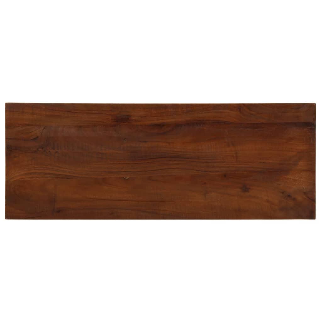 bordplade 80x30x3,8 cm rektangulær massivt genbrugstræ