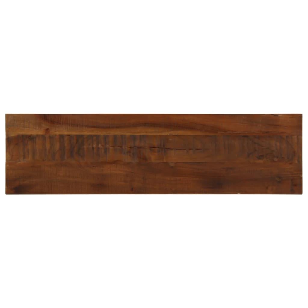 Bordplade 100x20x3,8 cm rektangulær massivt genbrugstræ