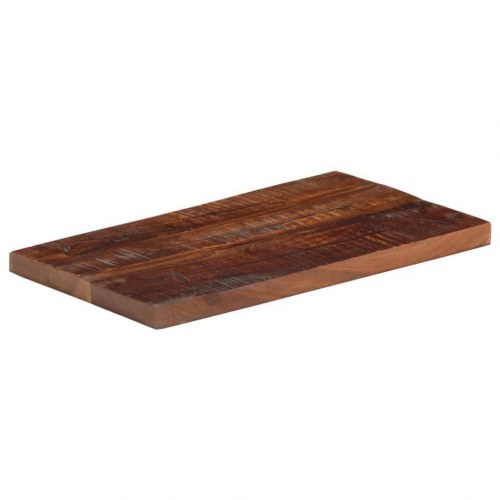 Bordplade 50 × 20 × 3,8 cm - rektangulær i massivt genbrugstræ