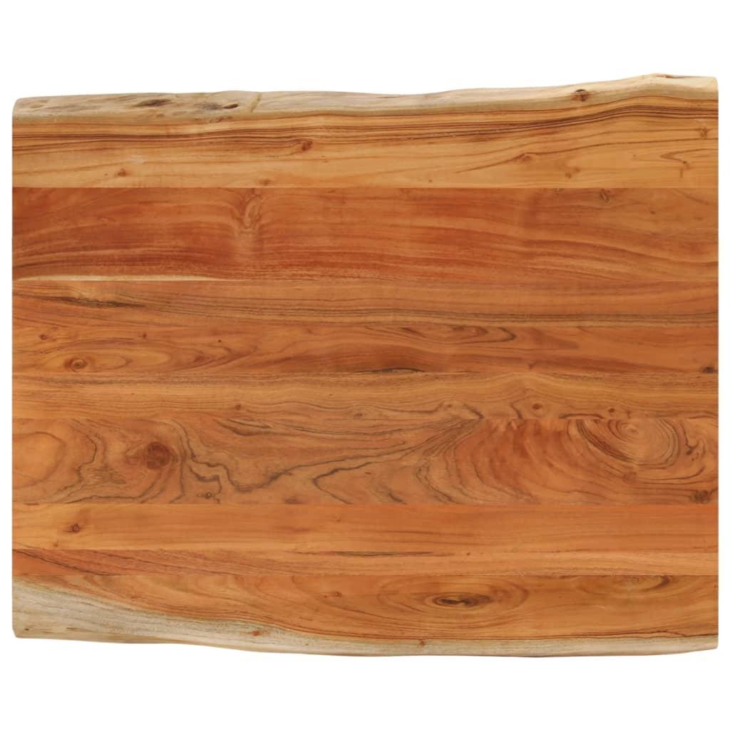 Bordplade 90x80x2,5 cm rektangulær massivt akacietræ