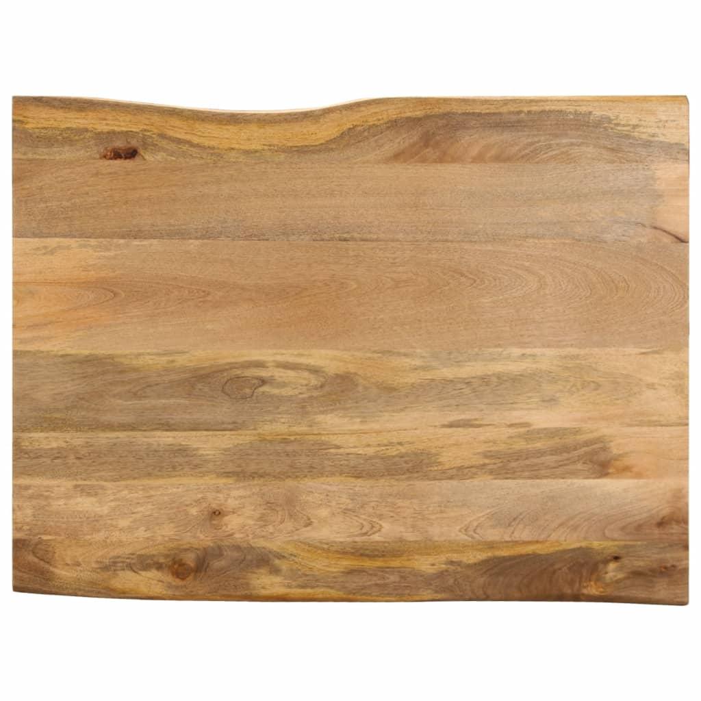 Bordplade 90x80x3,8 cm naturlig kant massivt mangotræ
