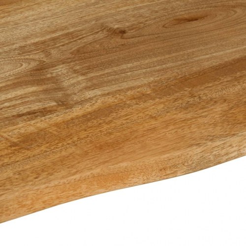 Bordplade i massivt mangotræ med naturlig kant - 60 x 60 x 3,8 cm