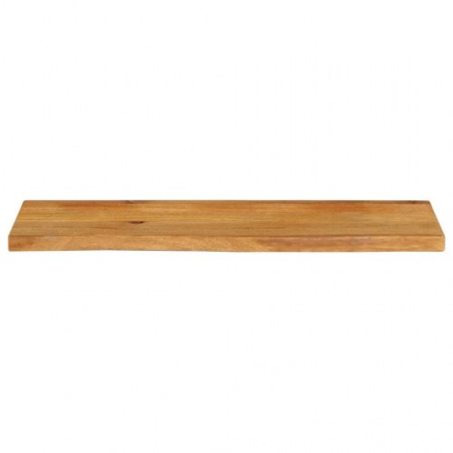 Bordplade i massivt mangotræ med naturlig kant - 110 x 30 x 2,5 cm