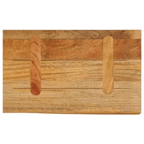 Bordplade i massivt mangotræ med naturlig kant 60 x 30 x 2,5 cm