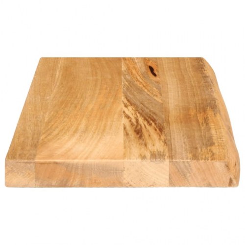 Bordplade i massivt mangotræ med naturlig kant - 60 x 40 x 3,8 cm