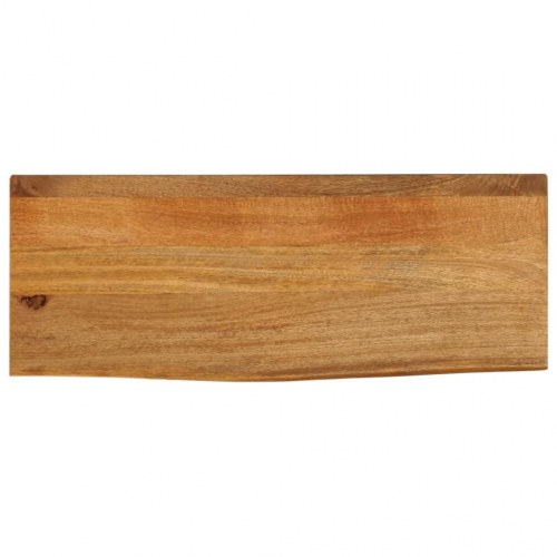 Bordplade i massivt mangotræ med naturlig kant 80 x 20 x 2,5 cm