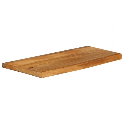 Bordplade i massivt mangotræ med naturlig kant 80 x 20 x 2,5 cm