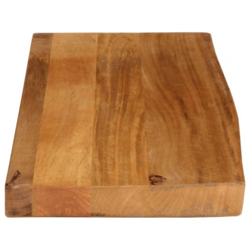 Bordplade i massivt mangotræ med naturlig kant 80 x 20 x 2,5 cm