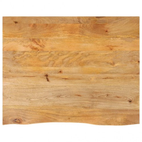 Bordplade i massivt mangotræ 90 x 80 x 3,8 cm - naturlig kant