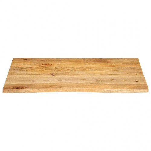 Bordplade i massivt mangotræ 90 x 80 x 3,8 cm - naturlig kant