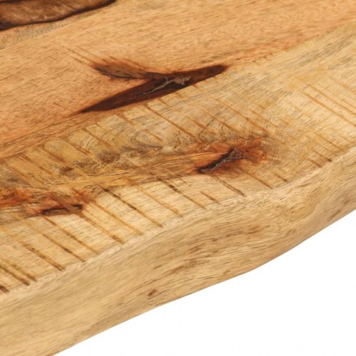 Bordplade i massivt mangotræ med naturlig kant - 70 x 40 x 3,8 cm