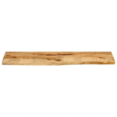 Bordplade i massivt mangotræ med naturlig kant - 110 x 30 x 3,8 cm