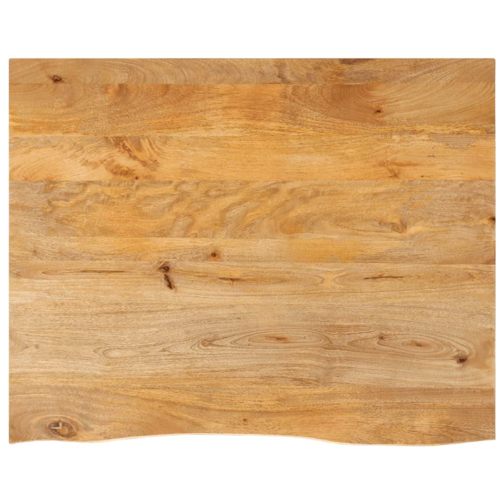 Bordplade 110x80x2,5 cm naturlig kant massivt mangotræ