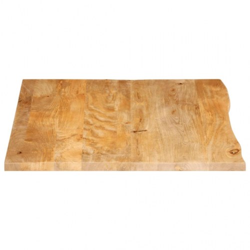 Bordplade i massivt mangotræ 110 x 80 x 2,5 cm med naturlig kant