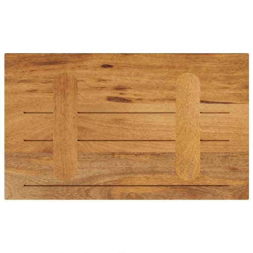 Bordplade i massivt mangotræ 50 x 20 x 3,8 cm - rektangulær