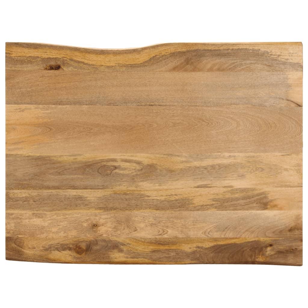Bordplade 110x80x2,5 cm naturlig kant massivt mangotræ