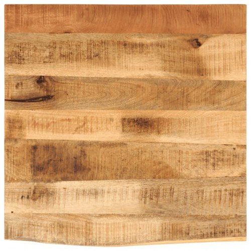 Bordplade 60 x 60 cm i massivt mangotræ med naturlig kant