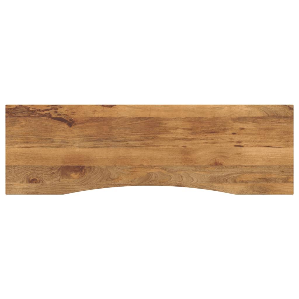 Bordplade med kurvet form 160x50x2,5 cm ru massivt mangotræ