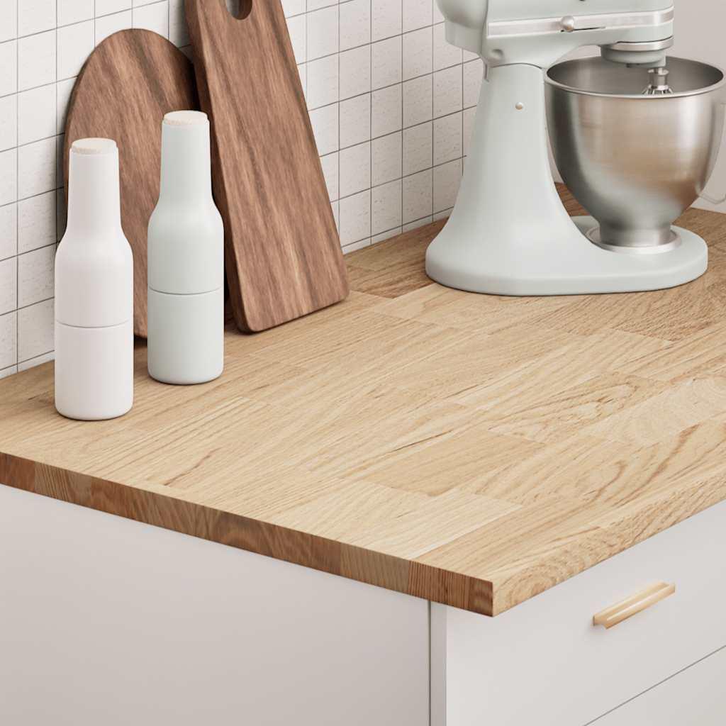 Køkkenbordplade 100x63,5x2,7 cm massivt egetræ rektangulær