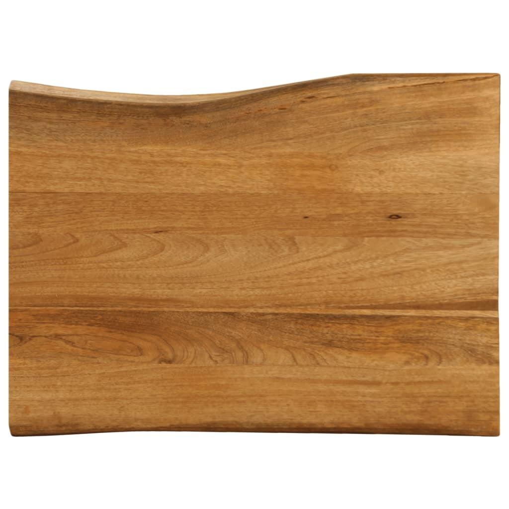 Bordplade 80×60×3,8 cm - naturlig kant i massivt mangotræ billede