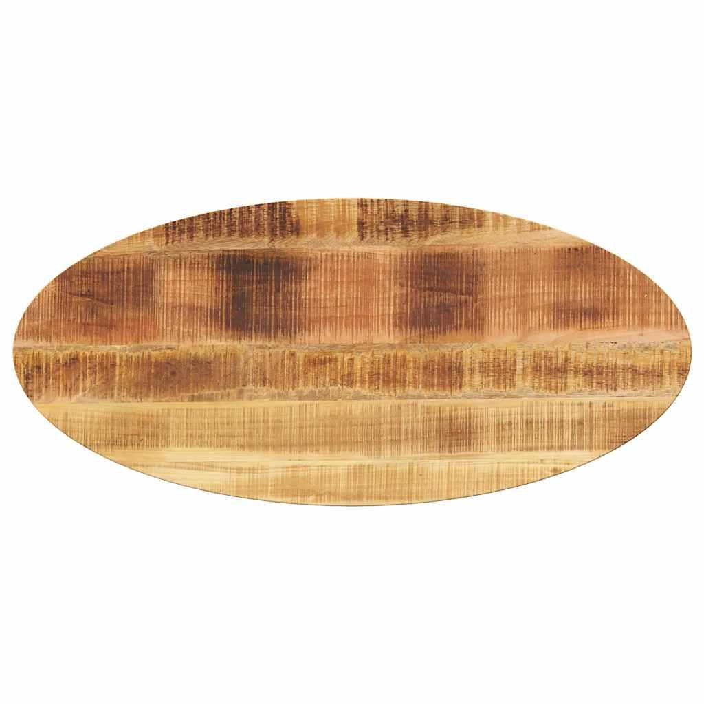 Bordplade 90X40X3,8 Cm Oval Massivt Mangotræ Ru Mangotræ (Naturligt) - 110 x 40 cm / 38 mm