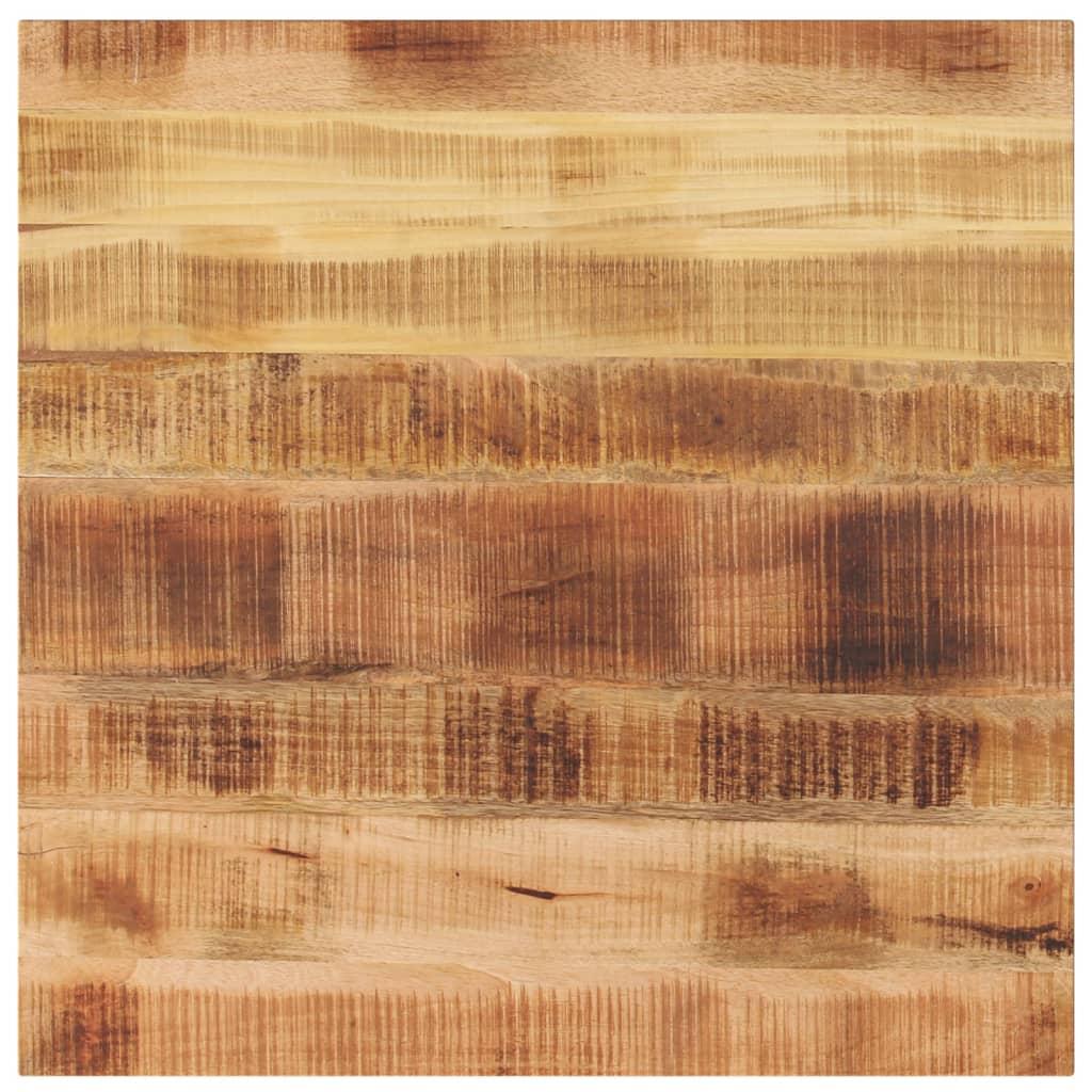 Bordplade 70x70x3,8 cm firkantet massivt ru mangotræ