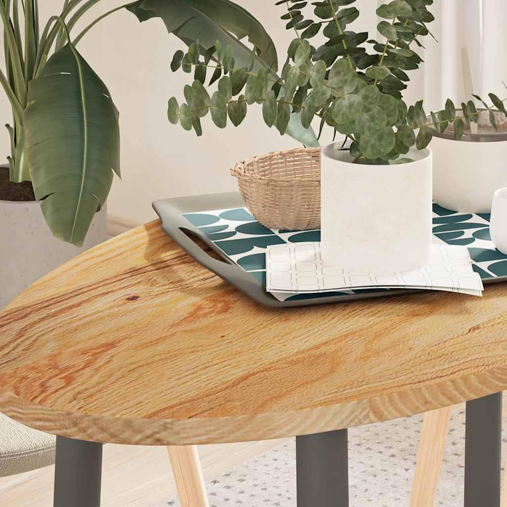 Bordplade Massivt Egetræ Oval - Lysebrun / 100 x 50 x 2 cm