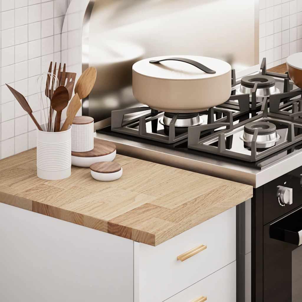 Køkkenbordplade Massivt Egetræ Rektangulær - 40 x 63.5 x 2.7 cm