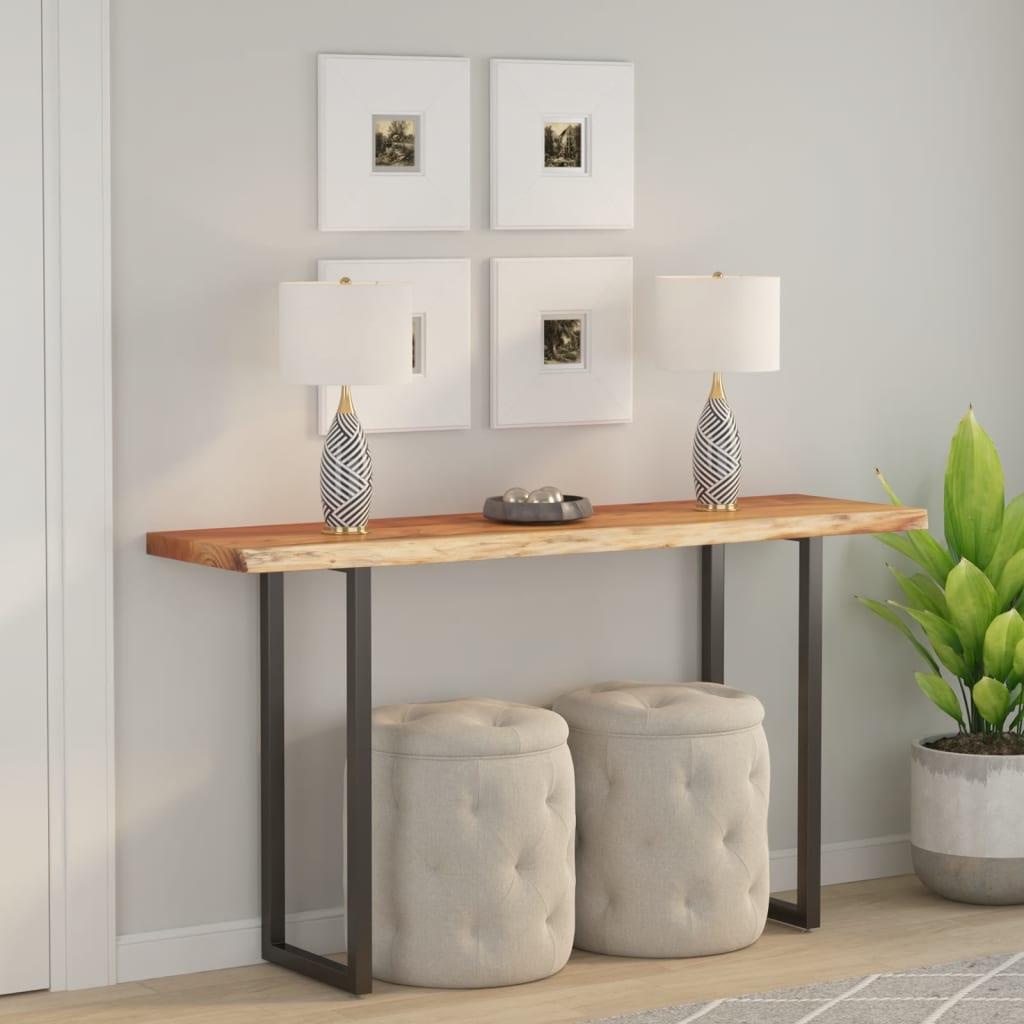Bordplade 110x40x2,5 cm rektangulær massivt akacietræ