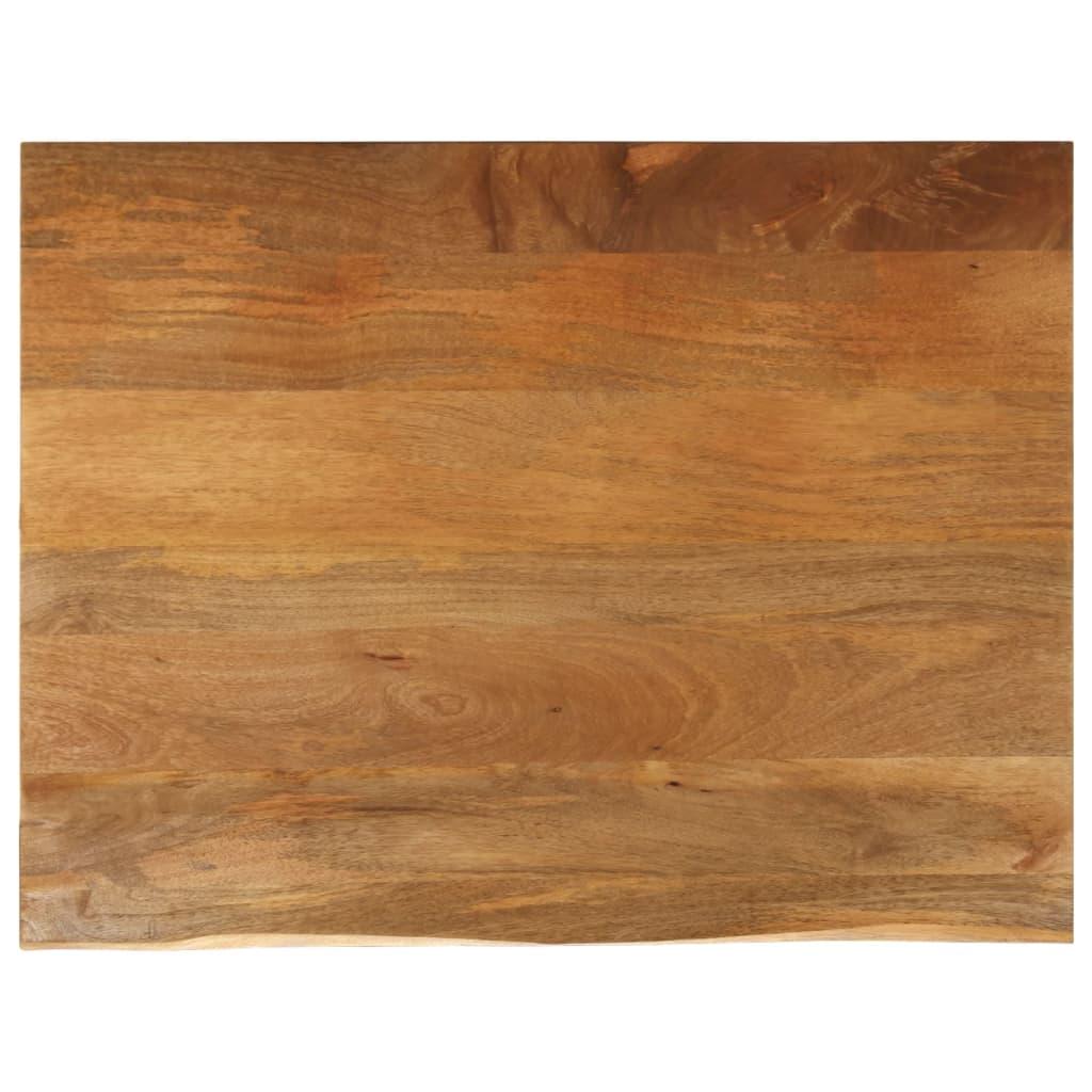 Bordplade 100x80x2,5 cm naturlig kant massivt mangotræ
