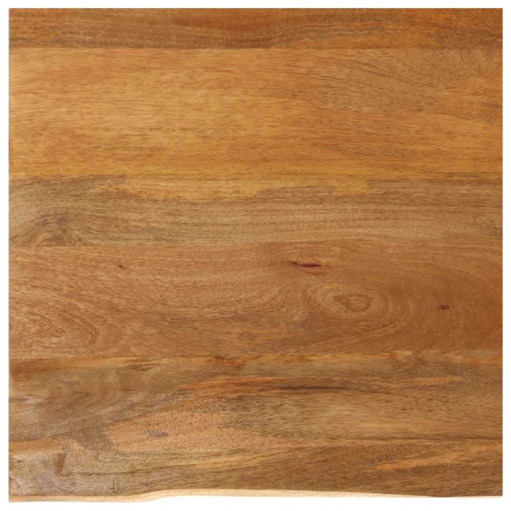 Bordplade 80x80x2,5 cm naturlig kant massivt mangotræ