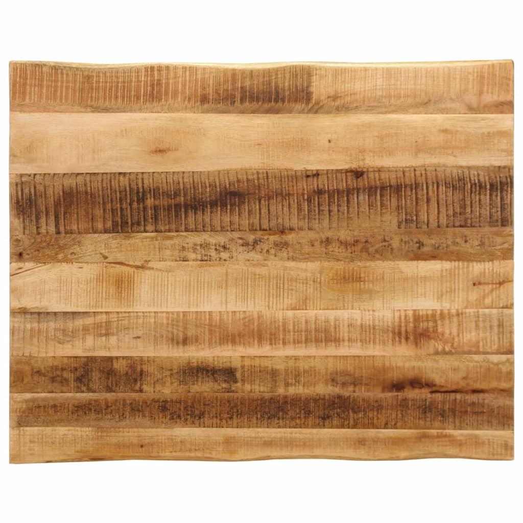 Bordplade 110x80x2,5 cm naturlig kant massivt ru mangotræ