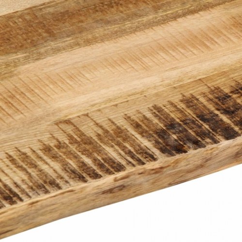 Bordplade i massivt mangotræ med naturlig kant - 80 x 80 cm
