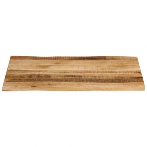 Bordplade i massivt mangotræ 90 x 60 x 2,5 cm - naturlig kant