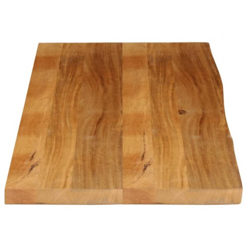 Bordplade 140x60x2,5 cm naturlig kant massivt mangotræ