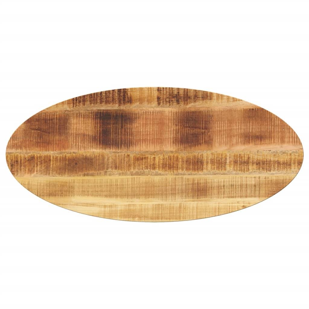 Bordplade 90X40X3,8 Cm Oval Massivt Mangotræ Ru Mangotræ (Naturligt) - 140 x 50 cm / 38 mm