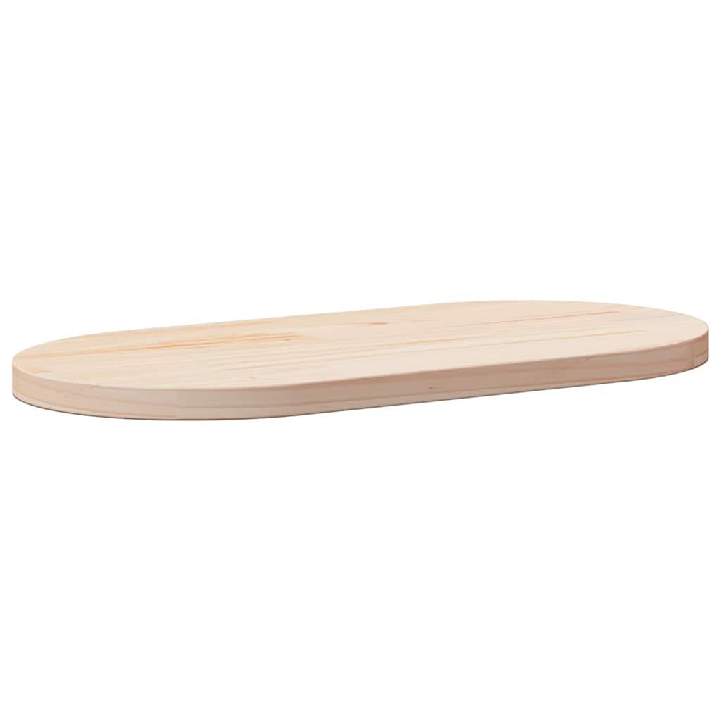Bordplade 60X30X2,5 Cm Oval Massivt Fyrretræ - Naturfarvet / 60 x 30 x 2.5 cm