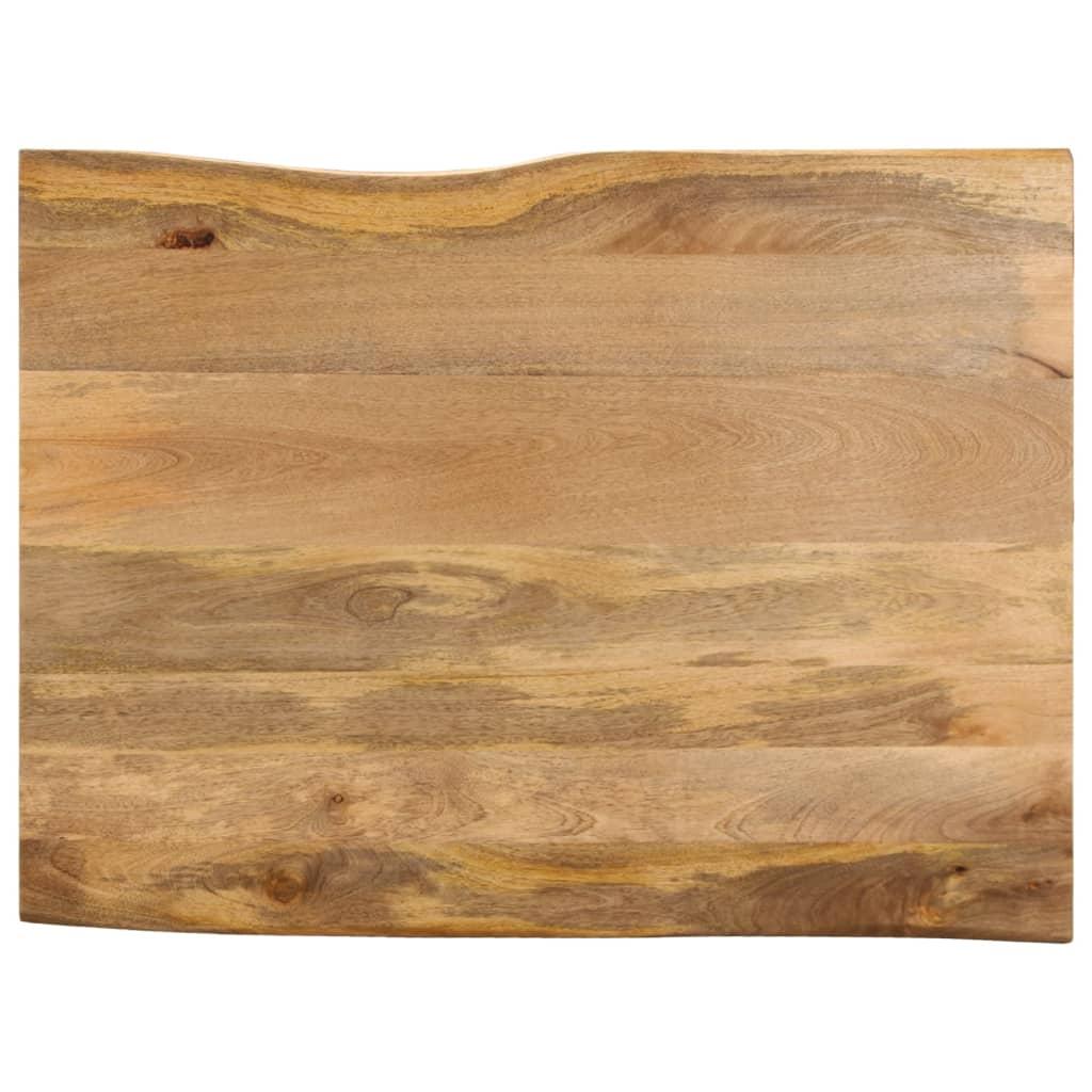 Bordplade 90x80x2,5 cm naturlig kant massivt mangotræ
