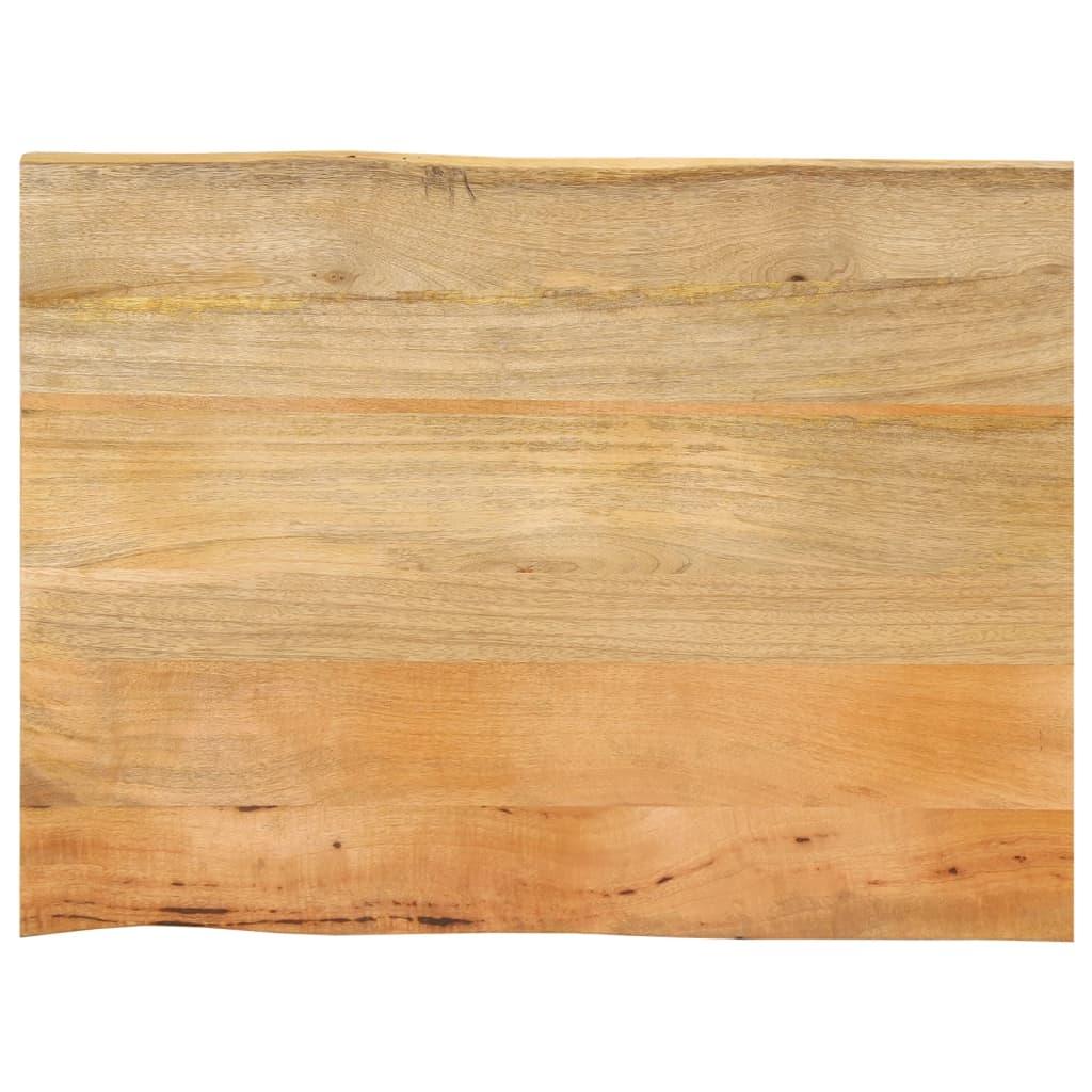 Bordplade 90x60x2,5 cm naturlig kant massivt mangotræ