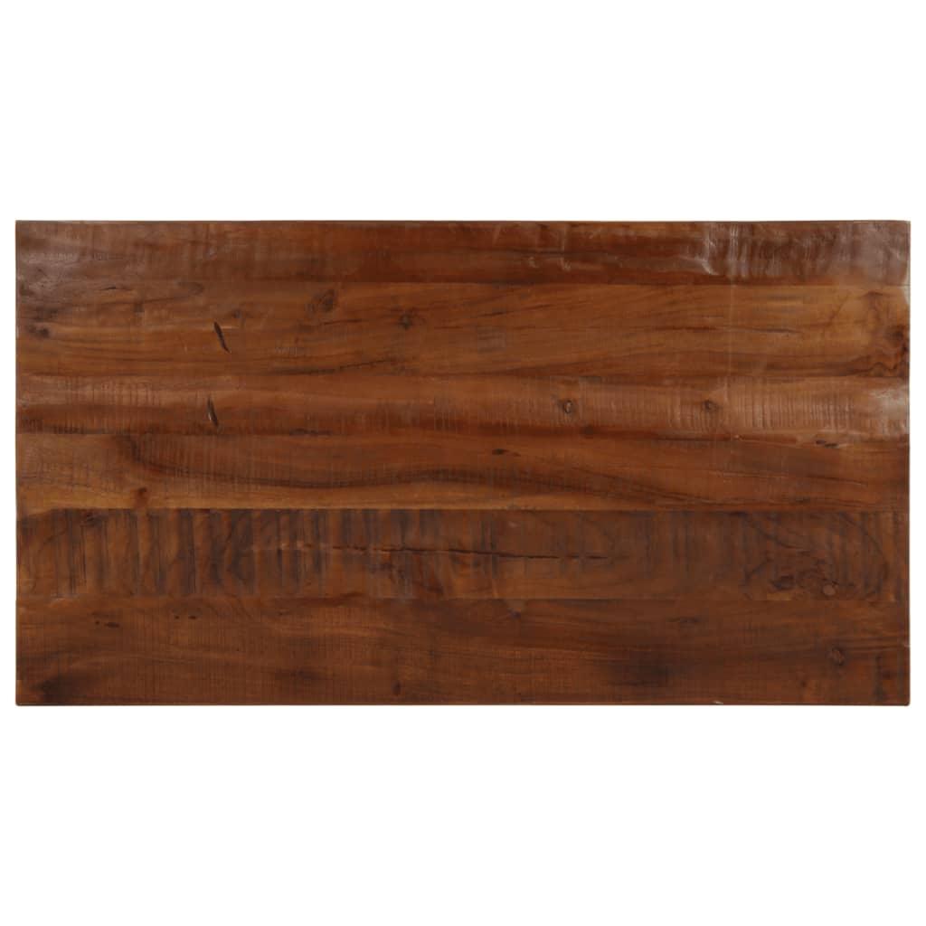 Bordplade 110x60x2,5 cm rektangulær massivt genbrugstræ